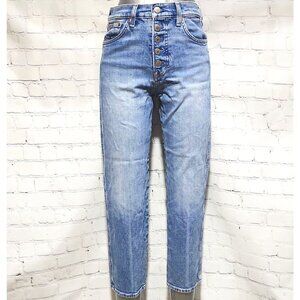 Lucky Brand Mid Rise Authentic Straight Crop jeans